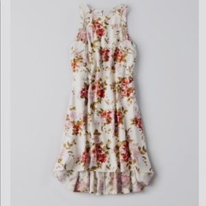 Floral side lace up dress